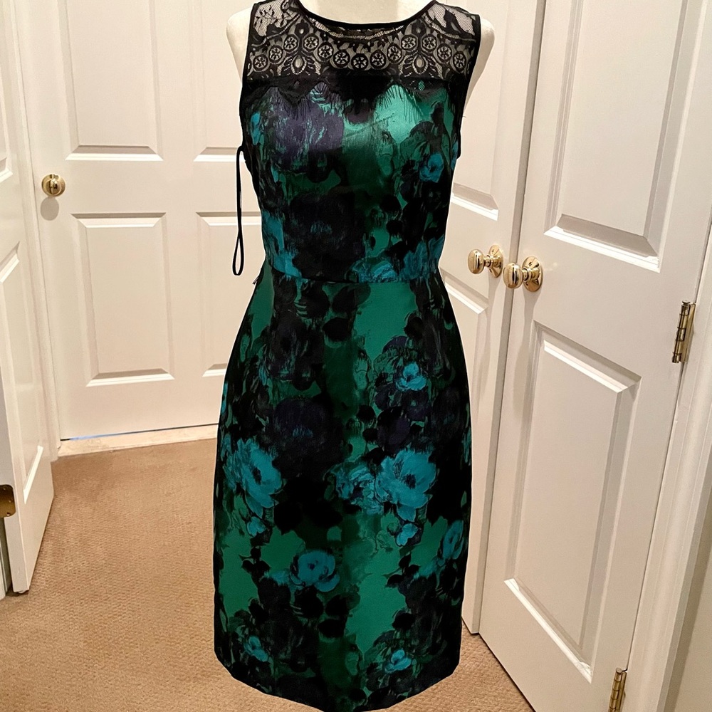 Anthropologie Liefsdottir Watercolor Brocade Sheath Dress Size 6 NWOT